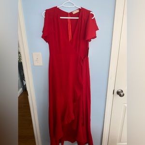 Altar’d State Red Wrap Dress. Size Medium.
